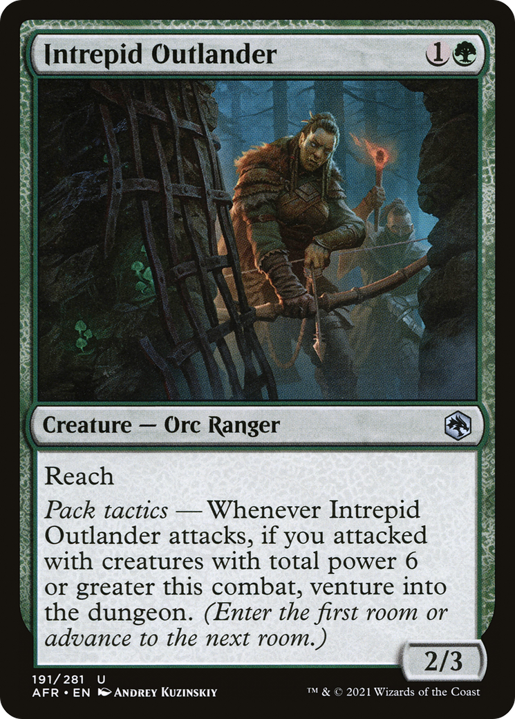 Intrepid Outlander (AFR-191) [Adventures in the Forgotten Realms] Foil MTG Single Wizards of the Coast