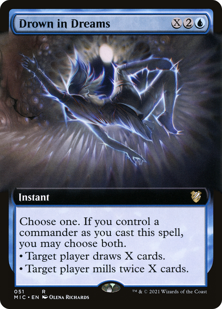 Drown in Dreams (MIC-051) [Midnight Hunt Commander] (Extended Art) MTG Single Wizards of the Coast
