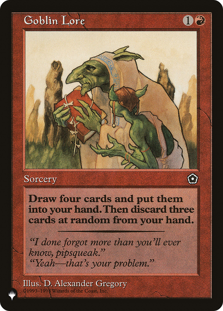 Goblin Lore (LIST-) [Mystery Booster] The List MTG Single Wizards of the Coast