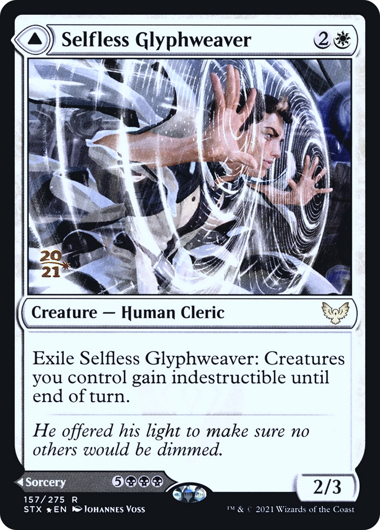 Selfless Glyphweaver (PRE-157) [Strixhaven: School of Mages Promos] Foil MTG Single Wizards of the Coast
