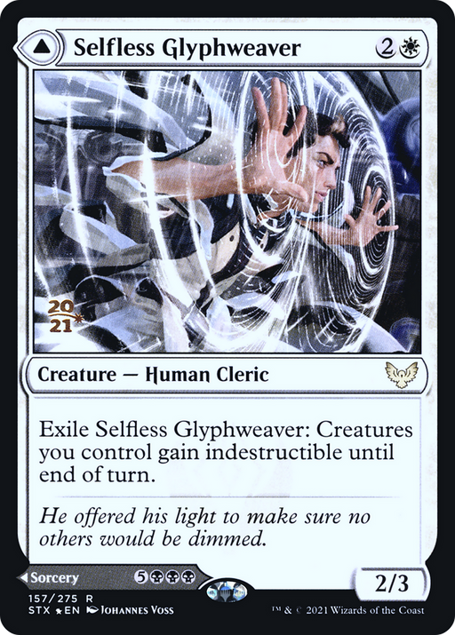 Selfless Glyphweaver (PRE-157) [Strixhaven: School of Mages Promos] Foil MTG Single Wizards of the Coast