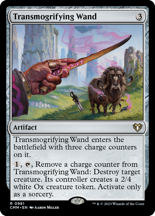 Transmogrifying Wand (CMM-981) [Commander Masters] MTG Single Wizards of the Coast