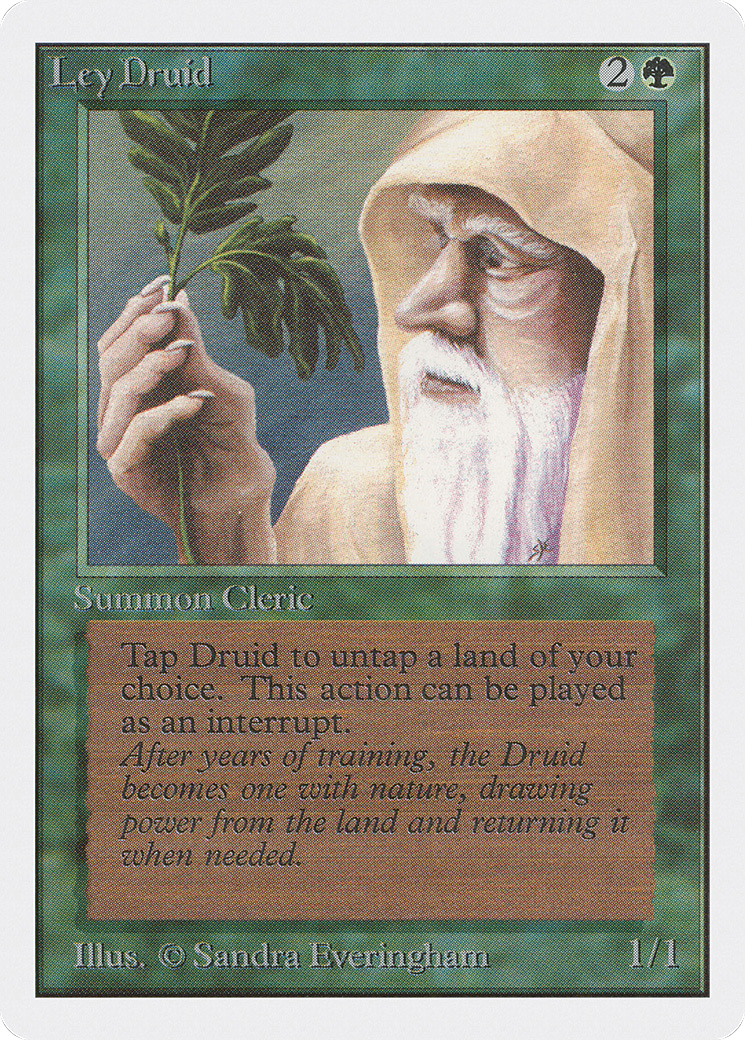 Ley Druid (2ED-206) [Oldschool] Unlimited Edition MTG Single Wizards of the Coast