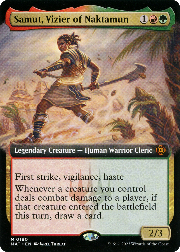 Samut, Vizier of Naktamun (MAT-180) [March of the Machine: The Aftermath] (Extended Art) Foil MTG Single Wizards of the Coast