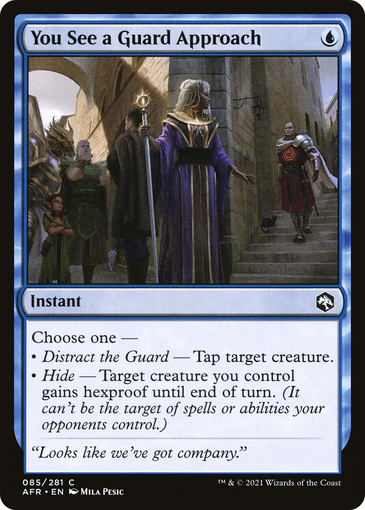 You See a Guard Approach (AFR-085) [Adventures in the Forgotten Realms] MTG Single Wizards of the Coast