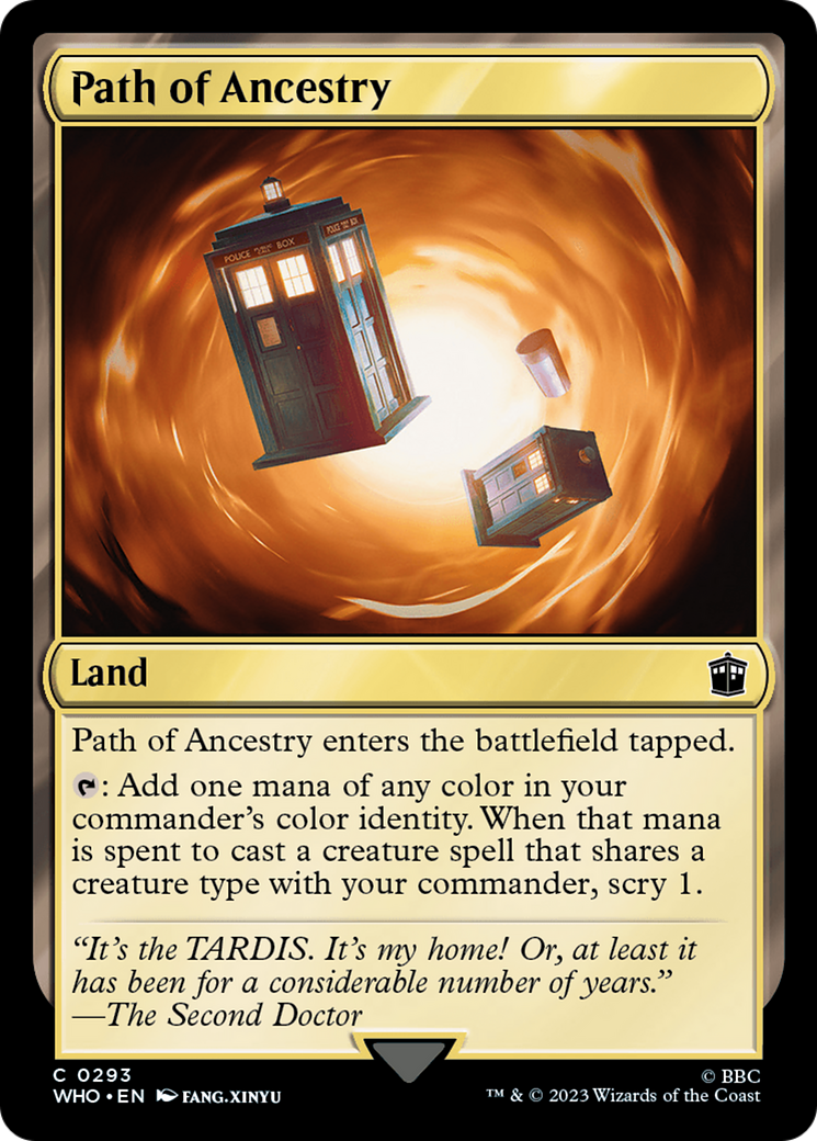 Path of Ancestry (WHO-293) [Doctor Who] Foil MTG Single Wizards of the Coast
