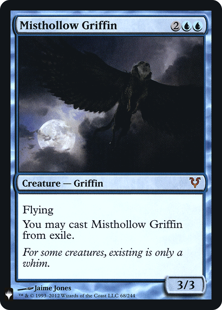 Misthollow Griffin (LIST-AVR-68) [Mystery Booster] The List Foil MTG Single Wizards of the Coast