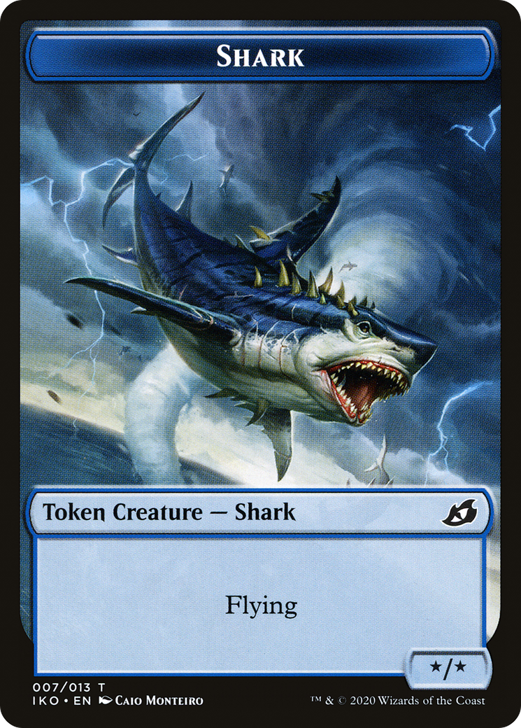 Shark Token (IKO-007) [Tokens] Ikoria: Lair of Behemoths Tokens MTG Single Wizards of the Coast