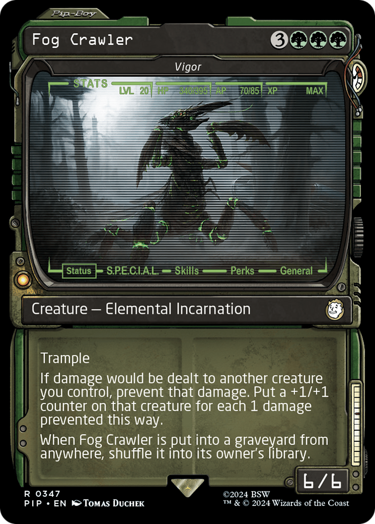 Fog Crawler - Vigor (PIP-347) [Fallout] (Showcase) Foil MTG Single Wizards of the Coast