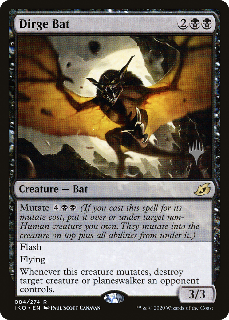 Dirge Bat (PPIKO-84P) [Ikoria: Lair of Behemoths Promos] MTG Single Wizards of the Coast