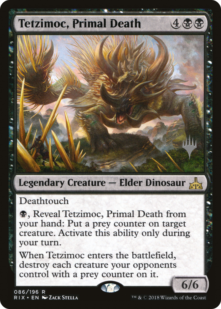 Tetzimoc, Primal Death (PPM20-086) [Rivals of Ixalan Promos] Foil MTG Single Wizards of the Coast