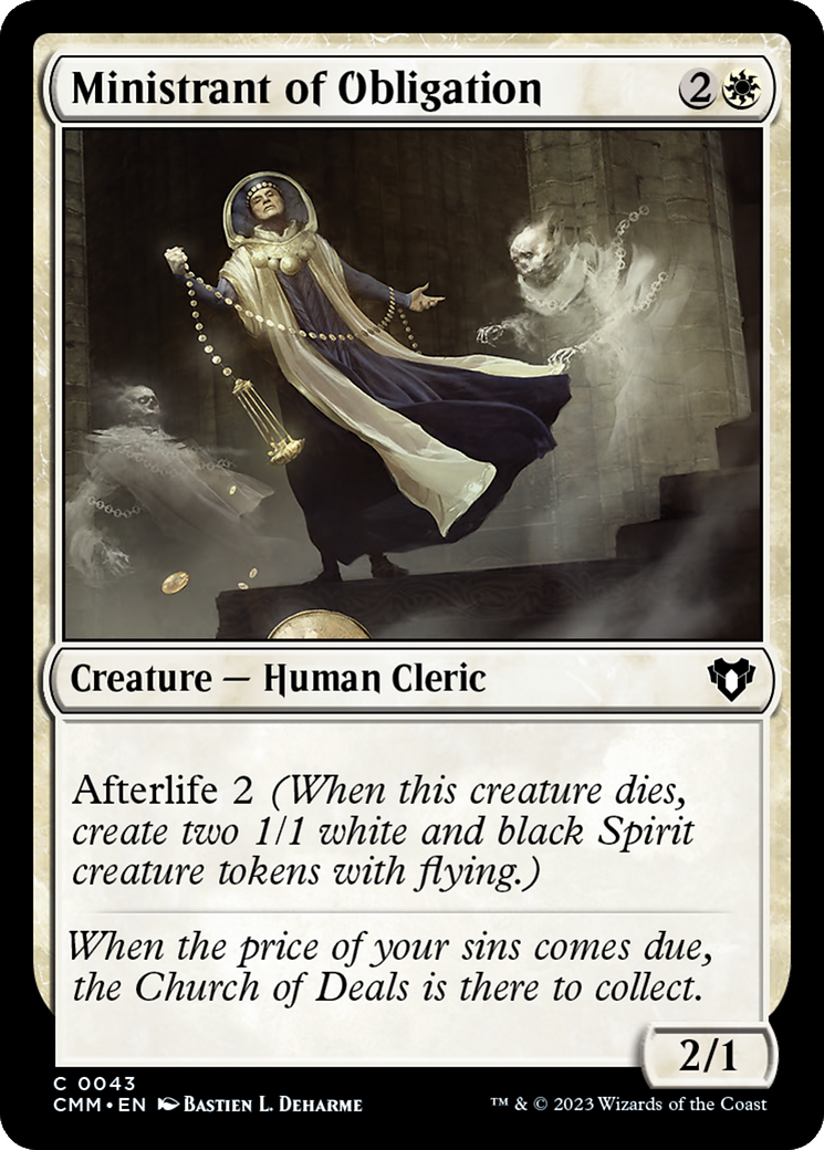 Ministrant of Obligation (CMM-043) [Commander Masters] Foil MTG Single Wizards of the Coast
