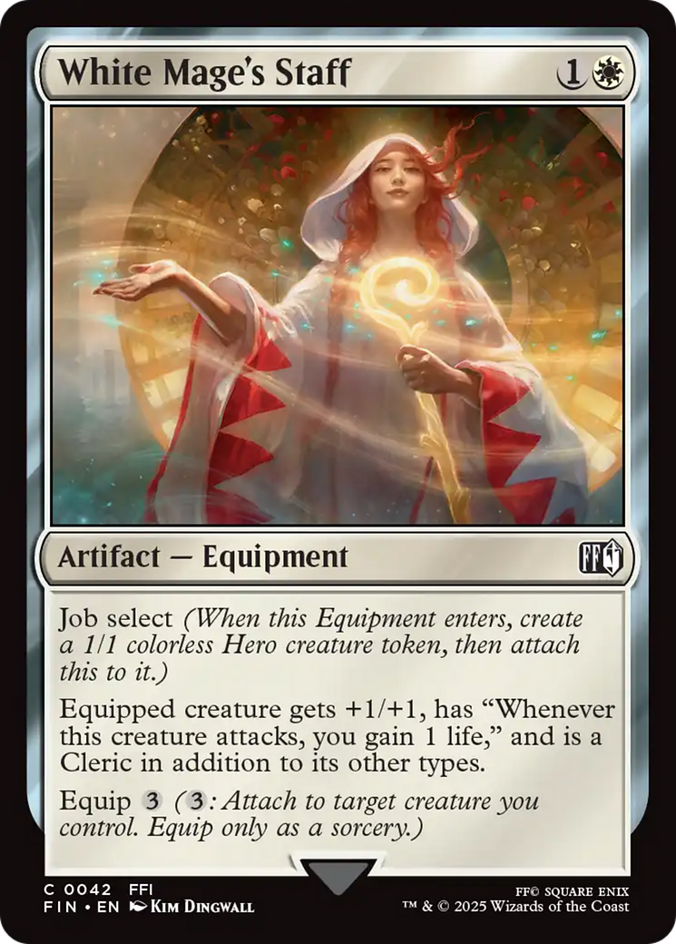 White Mage's Staff (FIN-042) [FINAL FANTASY] Foil MTG Single Wizards of the Coast