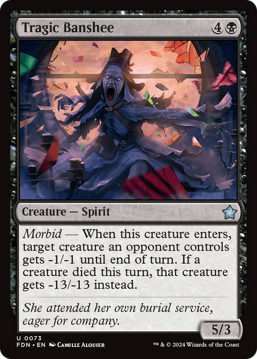 Tragic Banshee (FDN-073) [Foundations] Foil MTG Single Wizards of the Coast