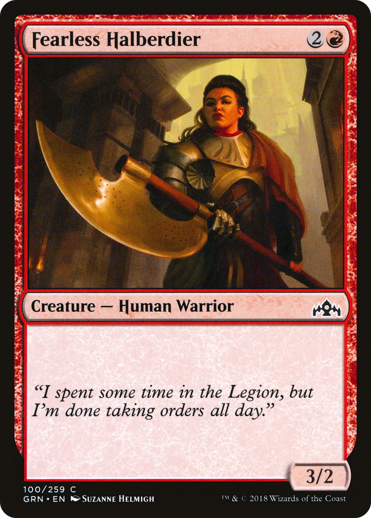 Fearless Halberdier (GRN-100) [Guilds of Ravnica] MTG Single Wizards of the Coast