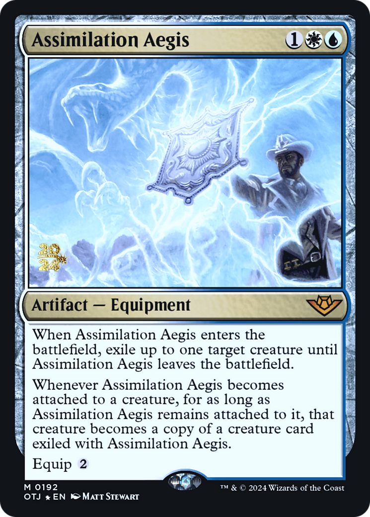 Assimilation Aegis (PRE-192) [Outlaws of Thunder Junction Promos] Foil MTG Single Wizards of the Coast