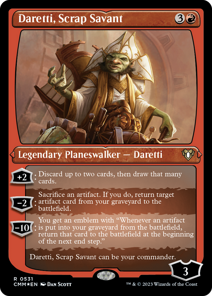 Daretti, Scrap Savant (CMM-531) [Commander Masters] Etched Foil MTG Single Wizards of the Coast