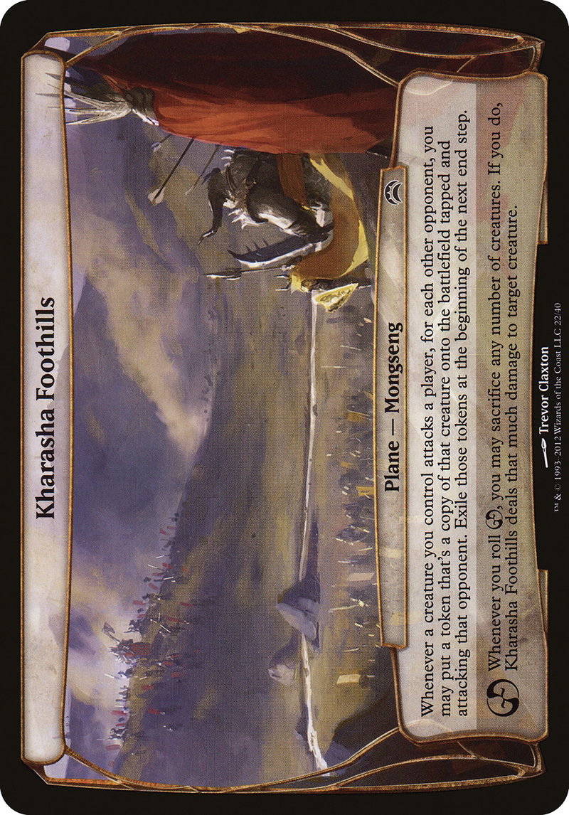 Kharasha Foothills (Planechase 2012) (OVER-022) [Oversized] Planechase 2012 Planes Foil MTG Single Wizards of the Coast