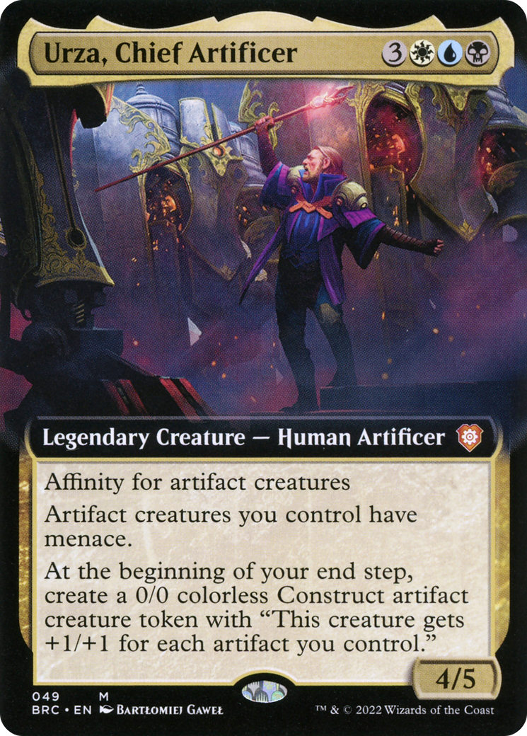 Urza, Chief Artificer (BRC-049) [The Brothers' War Commander] (Extended Art) MTG Single Wizards of the Coast