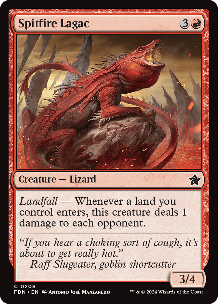 Spitfire Lagac (FDN-208) [Foundations] Foil MTG Single Wizards of the Coast