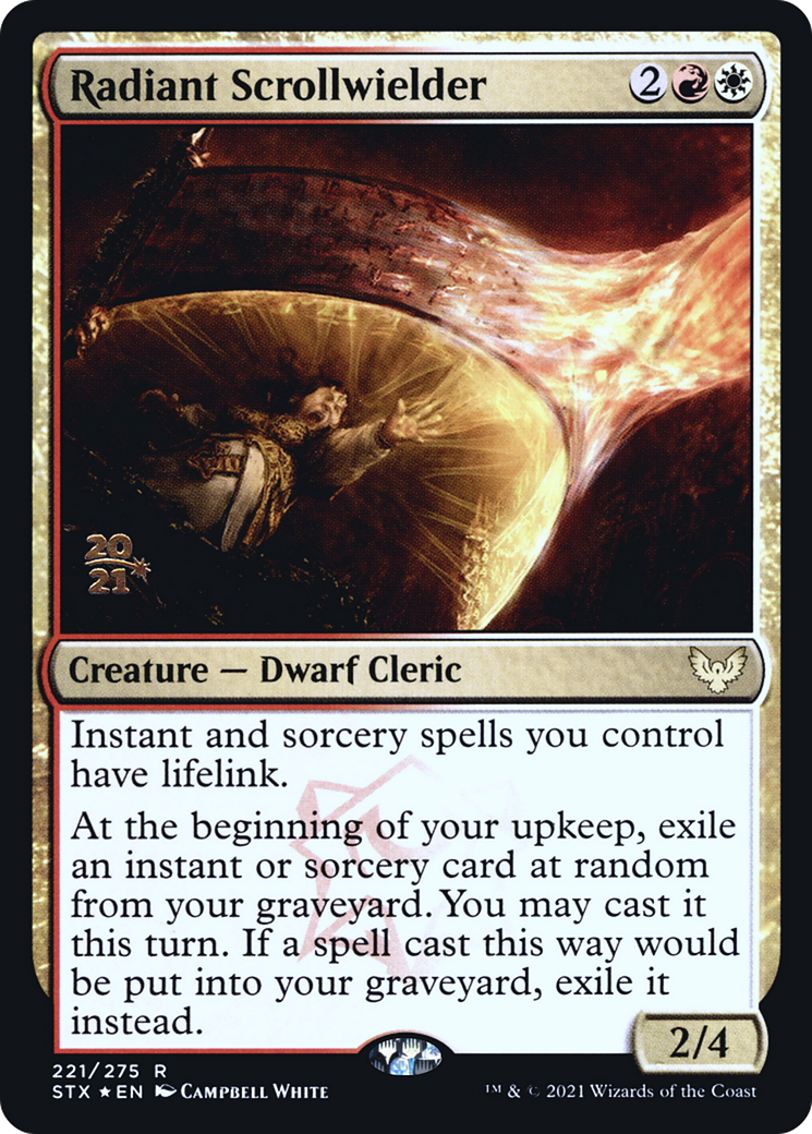 Radiant Scrollwielder (PRE-221) [Strixhaven: School of Mages Promos] Foil MTG Single Wizards of the Coast