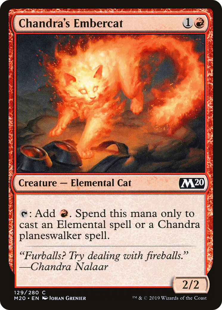 Chandra's Embercat (M20-129) [Core Set 2020] Foil MTG Single Wizards of the Coast