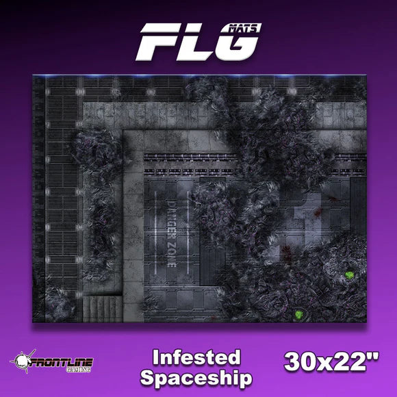 Frontline Gaming: Mats - Infested Spaceship 30x22" Gaming Mat FLG