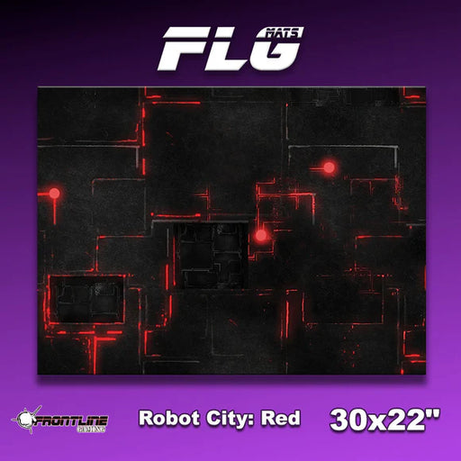 Frontline Gaming: Mats - Robot City Red 30x22" Gaming Mat FLG