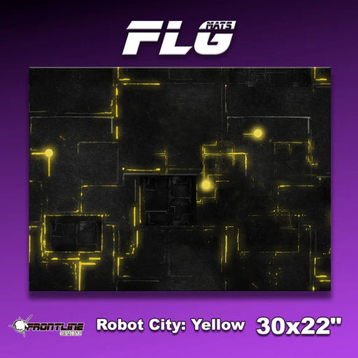 Frontline Gaming: Mats - Robot City Yellow 30x22" Gaming Mat FLG