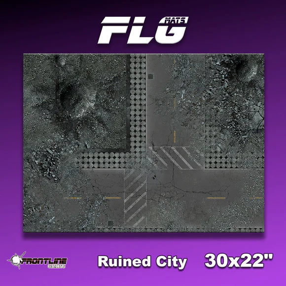 Frontline Gaming: Mats - Ruined City 30x22" Gaming Mat FLG