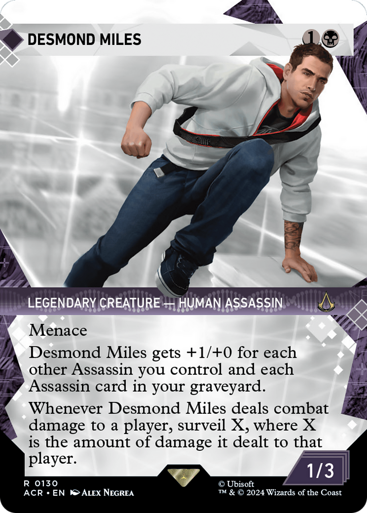 Desmond Miles (ACR-130) [Assassin's Creed] (Showcase) (Borderless) Foil MTG Single Wizards of the Coast