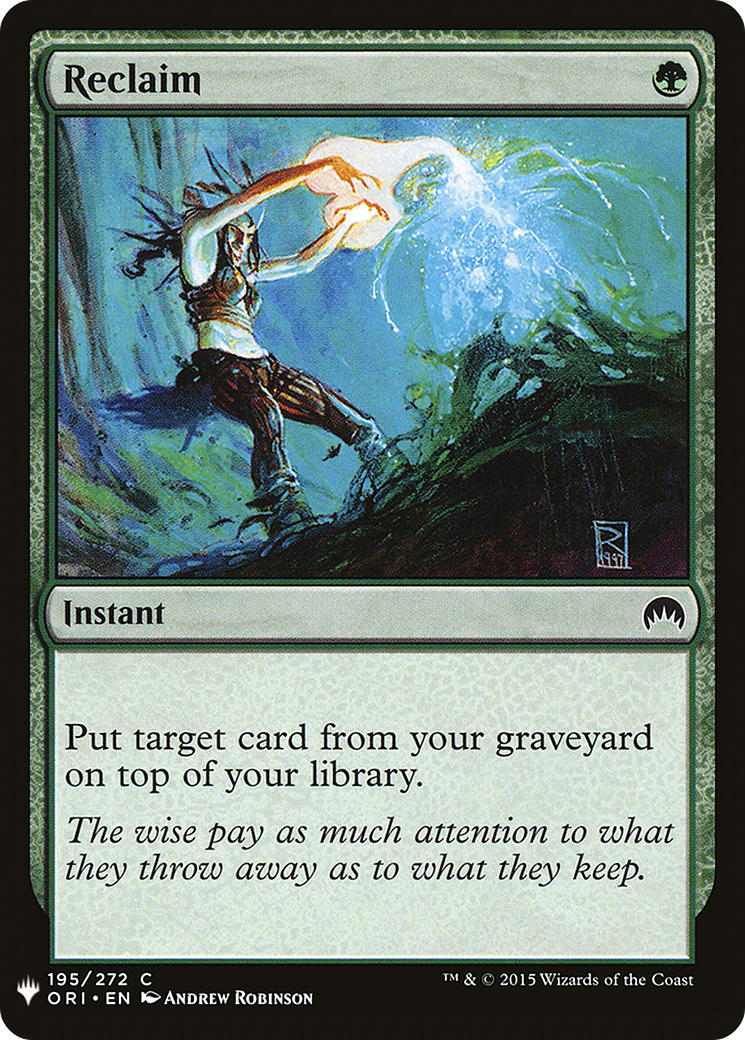 Reclaim (LIST-ORI-195) [Mystery Booster] The List MTG Single Wizards of the Coast