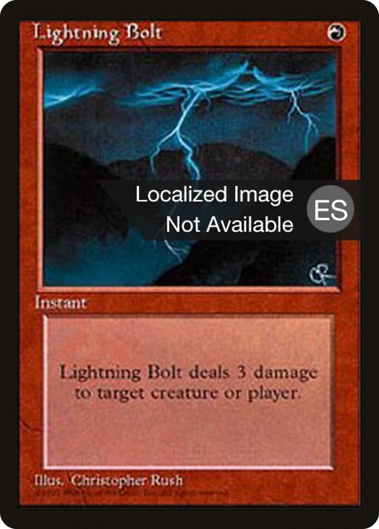Lightning Bolt (4BB-208) [Fourth Edition Foreign Black Border] MTG Single Wizards of the Coast