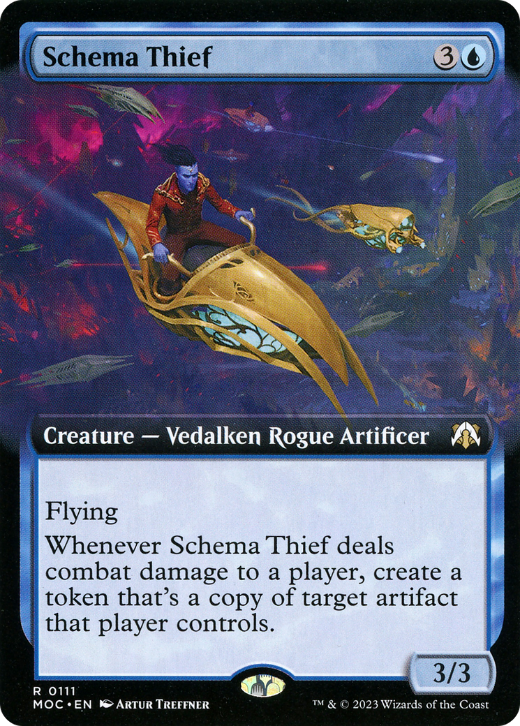 Schema Thief (MOC-111) [March of the Machine Commander] (Extended Art) MTG Single Wizards of the Coast