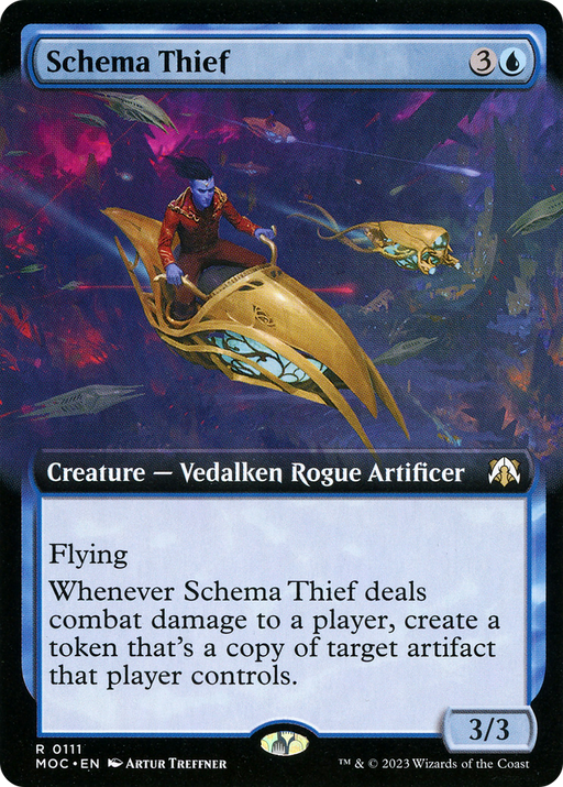 Schema Thief (MOC-111) [March of the Machine Commander] (Extended Art) MTG Single Wizards of the Coast