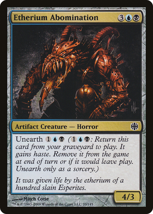 Etherium Abomination (ARB-020) [Alara Reborn] MTG Single Wizards of the Coast