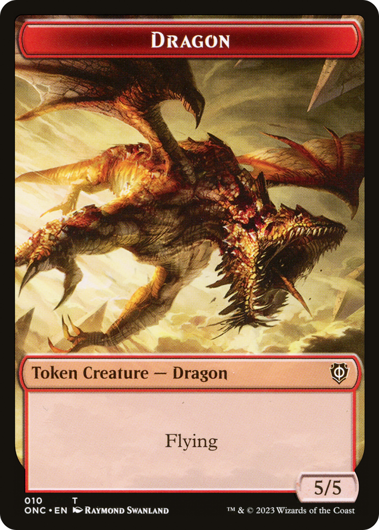Dragon (TONC-010) [Tokens] Phyrexia: All Will Be One Commander Tokens MTG Single Wizards of the Coast