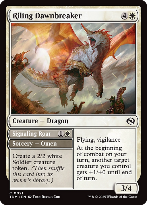 Riling Dawnbreaker (TDM-021) [Tarkir: Dragonstorm] MTG Single Wizards of the Coast