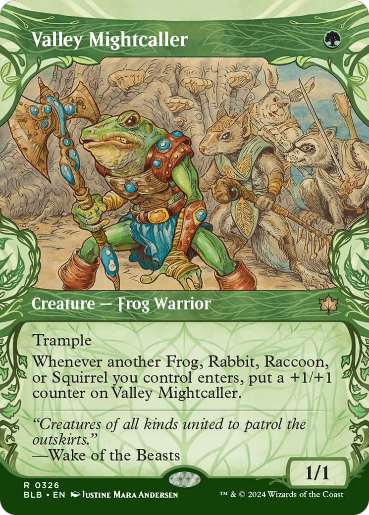 Valley Mightcaller (BLB-326) [Bloomburrow] (Showcase) (Borderless) MTG Single Wizards of the Coast