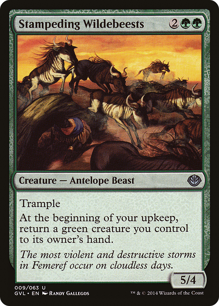 Stampeding Wildebeests (DD3-009) [Misc] Duel Decks Anthology: Garruk vs. Liliana MTG Single Wizards of the Coast