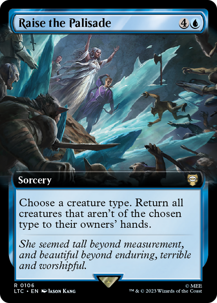 Raise the Palisade (LTC-106) [Tales of Middle-earth Commander] (Extended Art) Foil MTG Single Wizards of the Coast