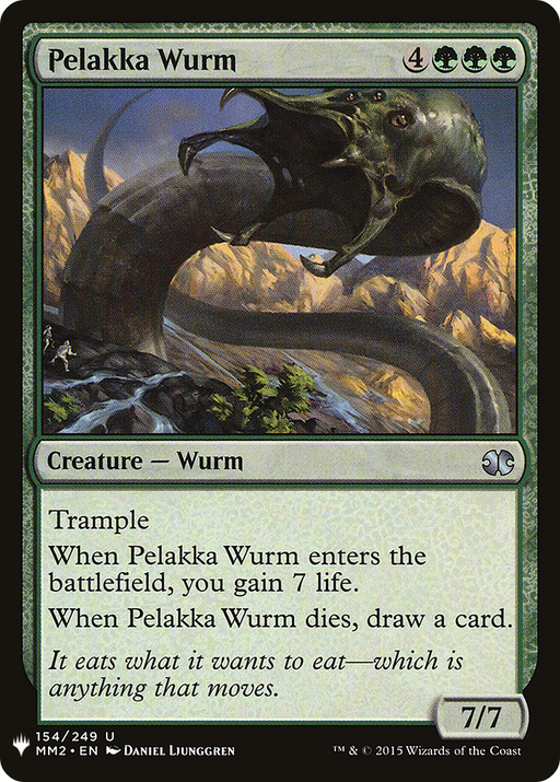 Pelakka Wurm (LIST-MM2-154) [Mystery Booster] The List MTG Single Wizards of the Coast