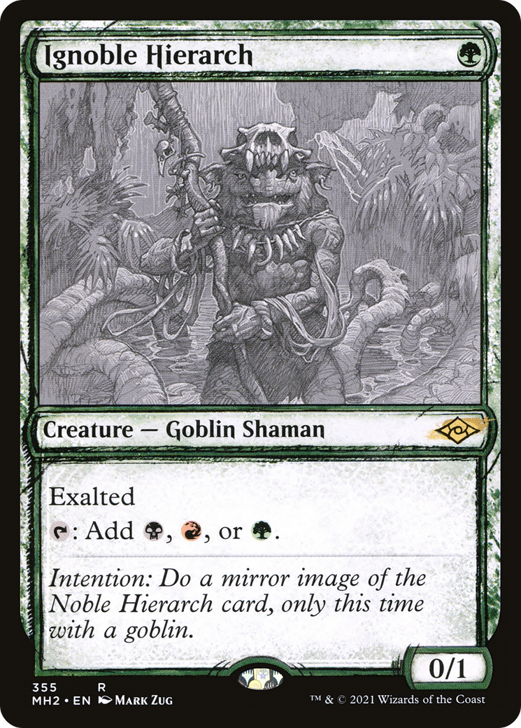 Ignoble Hierarch (MH2-355) [Modern Horizons 2] (Showcase) Foil MTG Single Modern Horizons 2