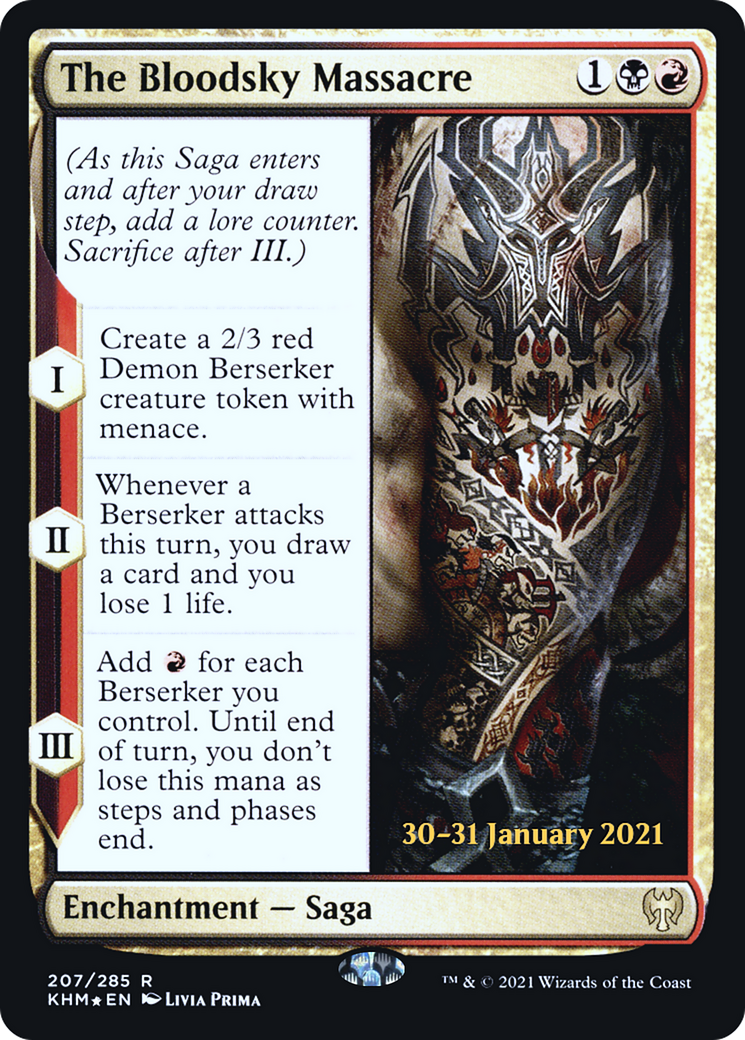 The Bloodsky Massacre (PRE-207S) [Kaldheim Promos] Foil MTG Single Wizards of the Coast