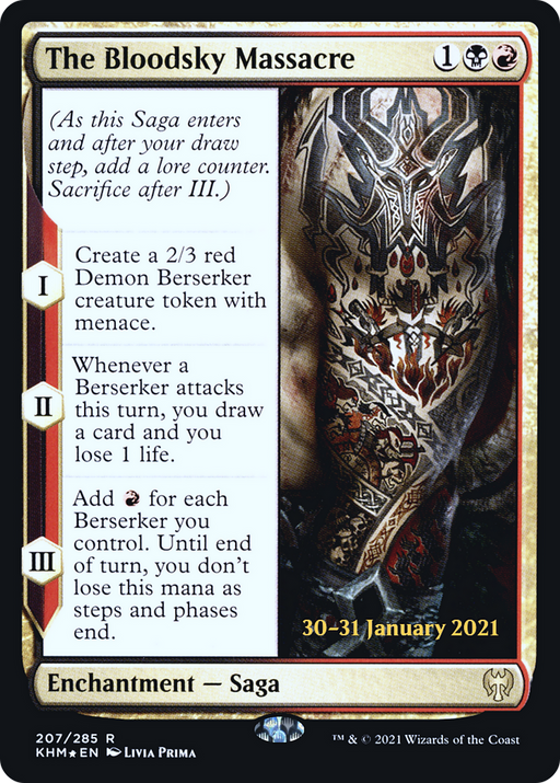 The Bloodsky Massacre (PRE-207S) [Kaldheim Promos] Foil MTG Single Wizards of the Coast
