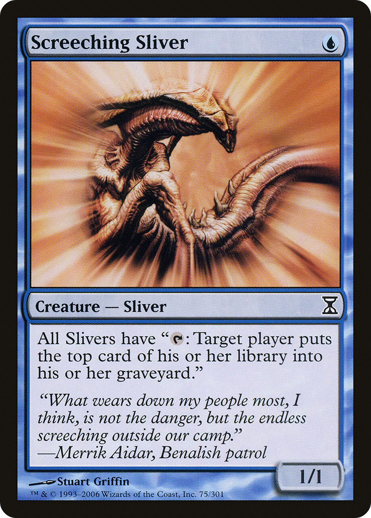 Screeching Sliver (TSP-075) [Time Spiral] Foil MTG Single Wizards of the Coast