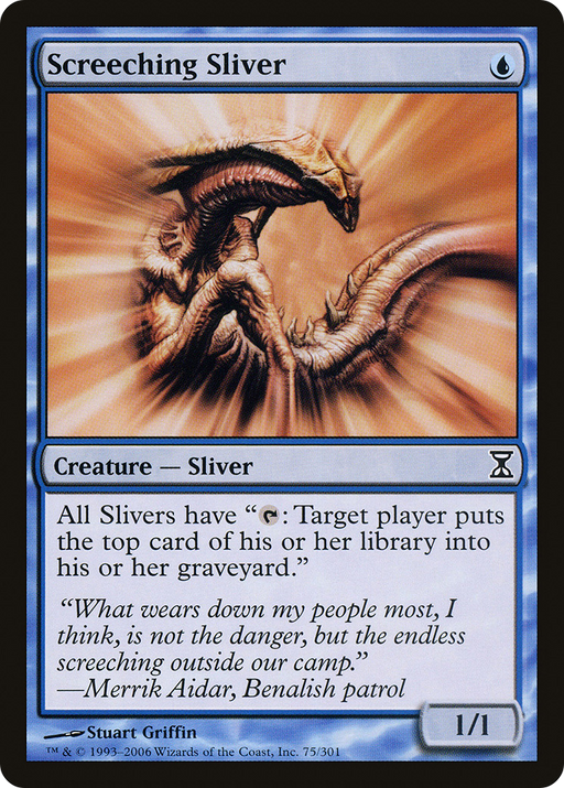 Screeching Sliver (TSP-075) [Time Spiral] MTG Single Wizards of the Coast