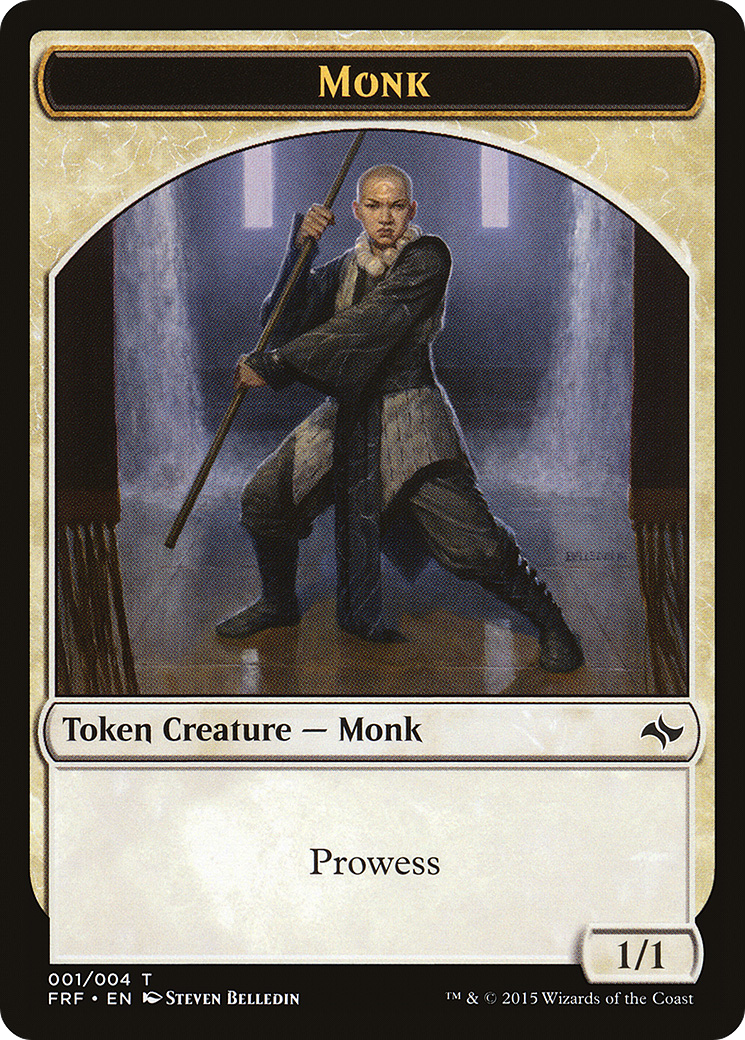 Monk Token (FRF-001) [Tokens] Fate Reforged Tokens MTG Single Wizards of the Coast