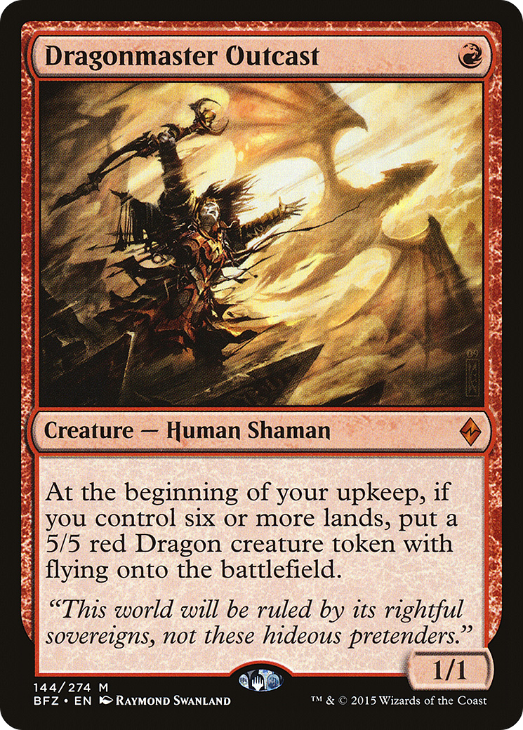 Dragonmaster Outcast (BFZ-144) [Battle for Zendikar] MTG Single Wizards of the Coast