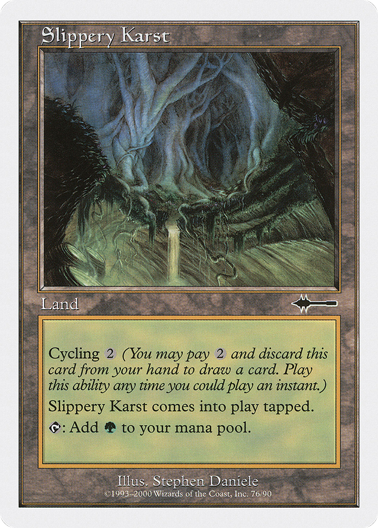 Slippery Karst [Beatdown] MTG Single Magic: The Gathering